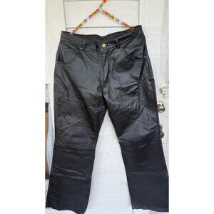 Vintage 90's Bagazio Mens Soft Leather Biker Pants Size 32